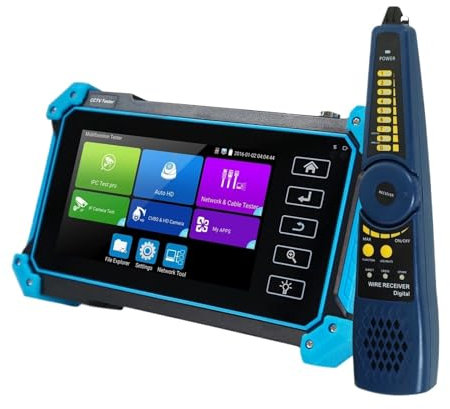 CCTV Test Monitor IP CCTV Tester Monitor 5 IN 1 IPC5100C Plus 4K IP 8MP CVI TVI AHD Analog VGA Input With Cable Tracer POE(Color:IPC5200C plus)