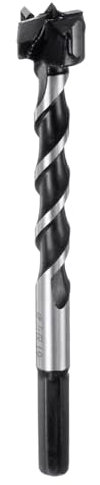 QUARKZMAN Forstnerbohrer 19mm, Holzbohrer Länge 125mm,YG8/C1 Wolframkarbid Twist Foster-Spiralbohrer mit Rundschaft für Möbelbau, Holzschnitzerei und Heimwerkerarbeiten