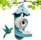 Teekanne, Vogelfutterstation, hängbar, Kunstharz, dekoratives buntes Vogelhaus, lustiges Vogelfutterhaus für Baum, Hof, Terrasse, Garten