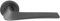 Premium Twisted Bar Door Handle Set - Anthracite Grey Designer Lever Round Rose