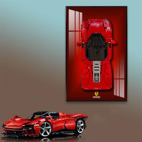Generic Le-go Technic Ferrari Daytona SP3 42143 Wandbild Sammlerstücke Erwachsene Wandkunst Wandkunst Display Zubehör Lego Wohnzimmer