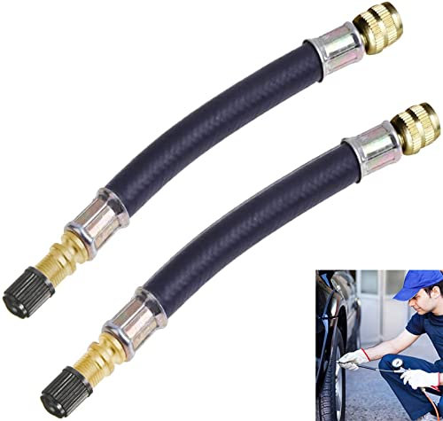 yuentoen Reifenventilverlängerung Gummi Flexibel,Ventilverlängerungen –160mm Ventil Adapter mit Kappe für Auto, LKW, Motorrad, Fahrrad