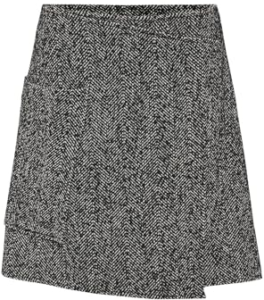 OPUS Damen Minirock | Minirock ROANI Remix A-Linie in Wickel Optik Black, 40