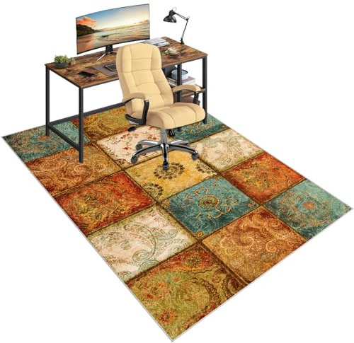 Baowhimg Tapis Chaise de Bureau, Tapis Protections Sol Chaise Bureau, Tapis de Sol pour Bureau Plancher de Bois, Tapis de Protections en carrelage, Antidérapant Tapis Chaise Gaming 70 x 100 cm