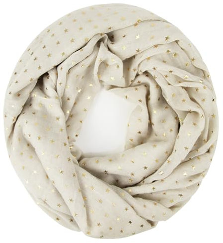 Gloop Loop schal leichterLangschal mit Sterne Muster Schlauchschal Tuch Viele Farben