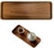 Qianeffort Wooden Tray, Rectangular, Brown, 29x10.8CM, Multipurpose Serving Tray for Food, Beverages, Organization, Rustic Style, Convex Edge, 100% Wood