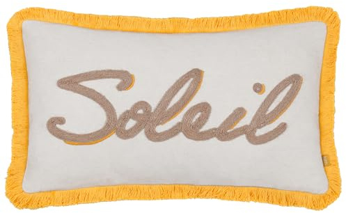furn. Soleil Embroidered Cushion Cover - Yellow - 30x50cm