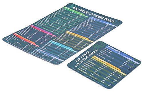 Air Fryer Magnetic Cheat Sheet Set Magnetic Quick Reference Guide Air Fryer Accessories Cookbook Air Fryer Cooking Times Chart for Airfryer Oven Cooking Pot Kitchen Appliances