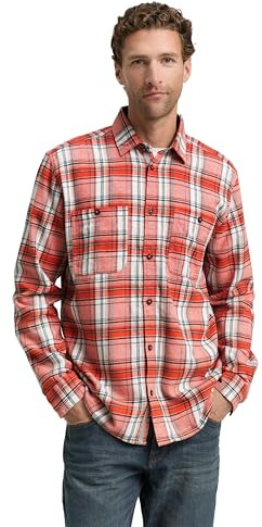 TOM TAILOR Herren 1047337 Comfort Fit Flanell-Hemd mit Karomuster