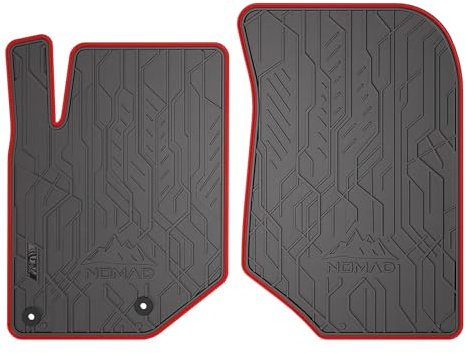 SMK Gummimatten vorne passend für Opel Corsa F ab 2019 Robuste und Flexible Fussmatten Auto, kompatibel mit Befestigungssystem, Eingebaute Stopper, Praktische Ränder, rutschfeste Registerkarten