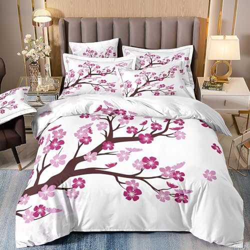 Housse de Couette 200x200 Brun Rose Clair House de Couette 200x 200 Microfibre Parure de Lit Durable,Respirant avec Fermeture Eclaire+2 Durable Taie Oreiller 50x75cm