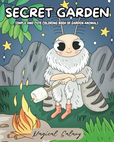 Secret Garden: Simple And Cut Coloring Book Of Garden Animals