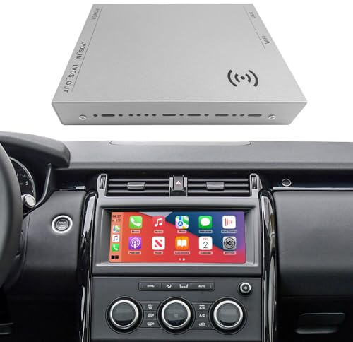 Wireless Carplay Android Auto Carplay Retrofit Kit Decoder für Land Rover/Freelander 2/Discovery 4 Discovery Sport/Range Rover Sport Evoque/Jaguar XE XF XJL e-Pace F-Type/Jaguar with Bosch System