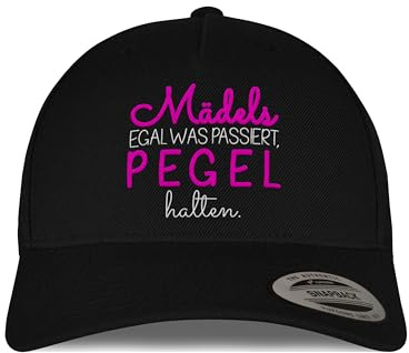 tshirtladen Cap schwarz bestickte Kappe mit Stickerei Motiv Spruch Humor Statement Snapback für Männer und Frauen Unisex Kappe mit Text Stick Stickerei Basecap Fun Bestickt