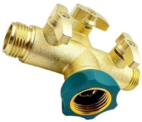 Multiple Functional Trilateral Bronze Suitable for Garden Hose Extension Includes Sealing Circlets and Tape Bronze Three Way Gate