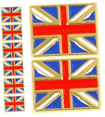 Anstecknadel mit Britischem Union Jack 8 Stück aus Zinklegierung