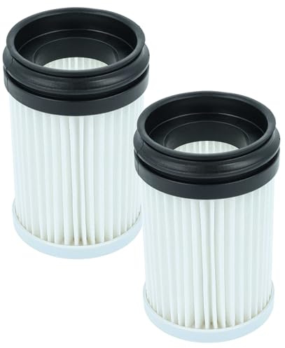 vhbw 2x Staubsaugerfilter kompatibel mit Makita CL106FD | CL070D, CL001G, CL001GZ02, CL108FD, CL111D, CL183D Staubsauger - HEPA-Filter Schwarz Weiß