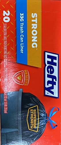 Hefty Cinch Sak® E86725 Lot de 20 sacs poubelle extra larges 100 l