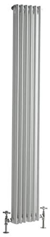 Milano Windsor White Cast Iron Style Vertical Double Column Radiator - 1800mm x 290mm