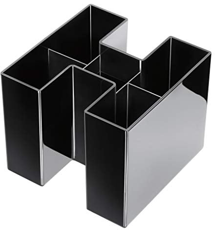 HAN 17455-13, BRAVO Desk Tidy. A real eye-catcher: trendy, glossy, expandable, distinctive and puristic, black