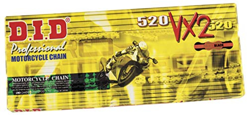 D.I.D 520VX2GBX106FB Kette offen mit Federschloß gold/schwarz