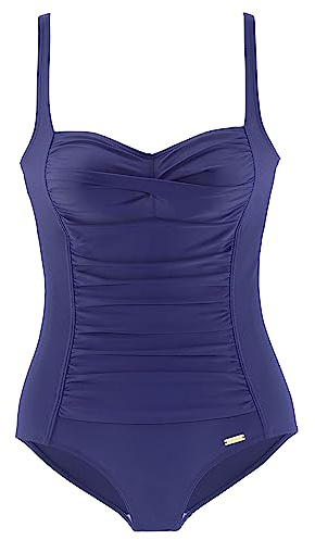 Lascana Damen Badeanzug Raffung, Softcups, Verstellbare Träger