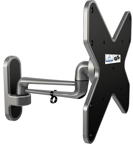 RICOO TV Wandhalterung Schwenkbar mit TÜV Fernseher Halterung Schwenkarm für 15-42 Zoll Fernsehhalterung für Wand S2022 Wand-Halter Neigbar Flach OLED Curved Fernseh-Arm bis 30 Kg & VESA 200 x 200 mm