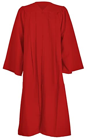 GraduationMall Akademisch Talar Outfit Abschluss Robe Herren Damen Erwachsenen für Hochschule und Bachelor Rot 51(M)