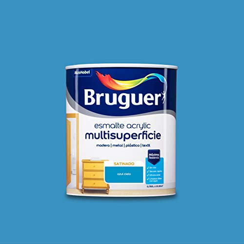 Bruguer Acrylic Multisuperficie Esmalte al agua Satinado Azul Cielo 750 ml