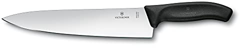 Victorinox Swiss Classic, Carving Knife, Extra Sharp Blade, Straight Edge, 25 cm, Plastic Handle, Stainless Steel, Black