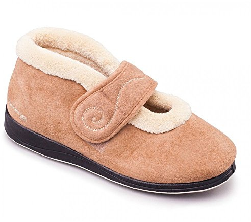 Padders Plus Hush, Women’s Hi-Top Slippers, Beige (Taupe/Camel 22), 4 UK (37 EU)
