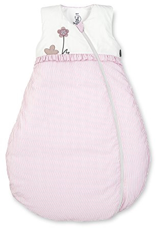 Sterntaler Schlafsack für Kleinkinder, Ganzjährig, Wärmeregulierung, Reißverschluss, Größe: 90, Emmi Girl, Weiß/Rosa