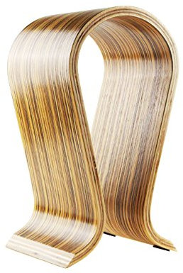 Soporte de madera Omega para auriculares, pantalla de auriculares para juegos, suspensión para auriculares (madera de cebra)