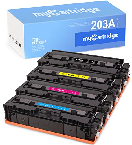 MYCARTRIDGE 203A Toner Ersatz für HP 203A 203X CF540A Toner, für HP Color Laserjet Pro MFP M281fdw,M281fdn,M280nw,M254nw,M254dw (Schwarz, Cyan, Gelb, Magenta)