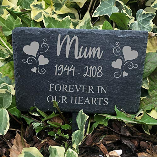 ukgiftstoreonline Memorial Plaque Personalised Engraved Grave Stone Slate Marker Headstone