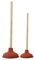 T&B® Set of 2 Sink Plungers Drain Plunger with 110 & 140 mm diameter Toilet Pump Unblocker incl. wooden handles Chemical free Plumbers Powerful Plumbing Plunger