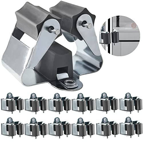 3-H Cuelga Escobas Pared 12 Piezas, Soporte Escobas Pared Acero Inoxidable Colgador Escobas y Fregonas 0,7MM Espesor Antideslizante, 5KG Soporte, Tornillos Incluidos para Cocina,Baño,Garaje,Jardín