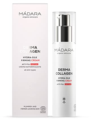 MADARA Organic Skin Care Derma Collagen Hydra-Silk Firming Cream – Feuchtigkeitsspendende und Anti-Aging-Gesichtscreme mit Peptiden, Mikroalgen und Hyaluronsäure für Festigkeit und Elastizität, 50 ml