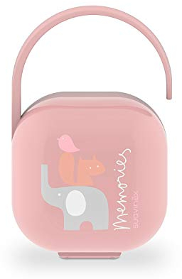Suavinex 307204 Scatolina Porta Succhietto per Neonati, per Contenere 2 Ciucci, Rosa