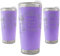 Personalised Engraved 500ml Purple Travel Cup with Floral Square Design, Personalise with Any Message or Name