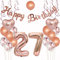 Geburtstagsdeko 27 Rosegold Luftballon 27. Geburtstag Rosegold Geburtstagsdeko 27 Jahr Mädchen Frau 27 Geburtstag Deko 27. Geburtstag Dekoration Luftballons 27 Geburtstags deko Frau