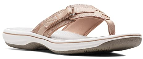 Clarks Damen Breeze Sea Flipflop, Taupe Synthetic, 40 EU