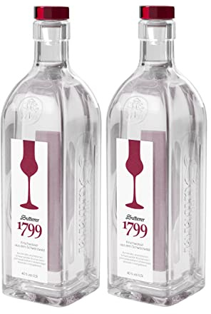 Sutterer 1799 2er Set Kirschwasser 2x 0,5L (40% Vol) Obstbrand aus dem Schwarzwald- [Enthält Sulfite]