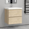 AICA sanitaire Ensemble de Meuble de Salle de Bain chêne Clair 50cm+Vasque-Armoire de Rangement-Meubles-lavabos