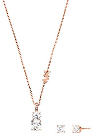 Michael Kors - Premium Set Roségold Ton Silber mit Kristall für Frauen MKC1545AN791