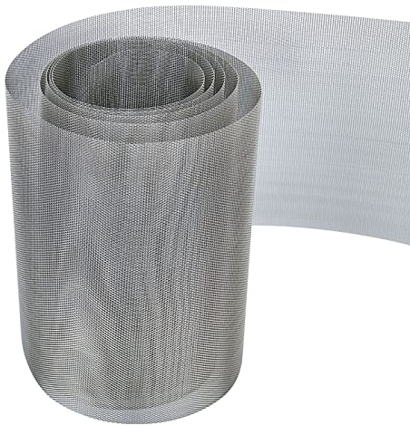 Rotolo di rete metallica in acciaio inossidabile 304, di grandi dimensioni, a prova di roditori, 20 maglie, rete per insetti per topi per prese d'aria, mattoni, casa, cucina, giardino, 2 m x 300 mm