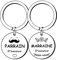 Lumengqi Cadeaux de Noël pour Parrain Marraine 2 Porte-clés Parrain et Marraine Cadeau Parrain Marraine Demande Cadeau Annonce Parrain Marraine Naissance Baptême Communion Cadeau Surprise Noël