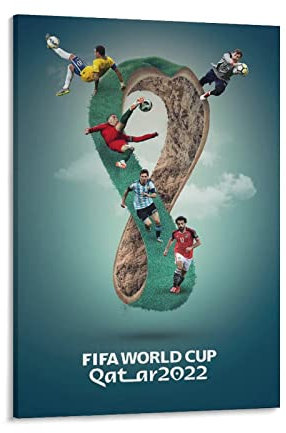NANXIANG QATAR WORLD CUP 2022 Poster, das offizielle Poster, Leinwand, Kunst, Poster und Wandkunst, Bild, moderne Familiendekoration, Poster, 30 x 45 cm