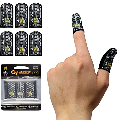 6 Pack Mobile Gaming Corps ClawSocks Phone Gaming Finger Sleeves - Geo Camo