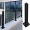 Glasgeländer Glasklemmen Decking Balkon Deck Treppengeländer, 155cm / 145cm / 135cm / 125cm / 115cm / 105cm Landebasis Schienensystem für Gartenwand / Doppelpaneel / Villa, mittlere Eckendpfosten ( Co